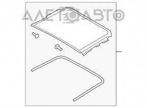 Geam panoramic spate Nissan Rogue 14-20