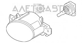 Противотуманная фара птф левая Nissan Rogue 14-16