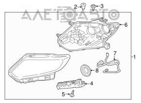 Far stânga față Nissan Rogue 14-16 LED nou, neoriginal