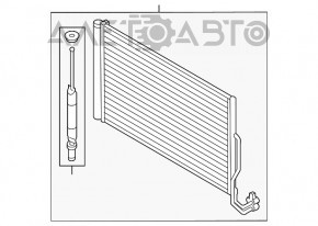 Condensator radiator aer conditionat Porsche Cayenne 958 11-17 nou original OEM