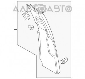 Capacul stâlpului central al centurii de siguranță dreapta pentru Porsche Cayenne 958 11-14, alcantara neagră, zgârieturi.