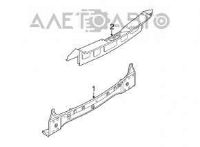 Panoul din spate al Porsche Cayenne 958 11-14, format din 2 piese