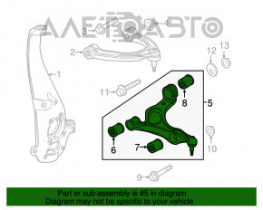 Maneta inferioară față stânga Porsche Cayenne 958 11-17 are silentblocurile rupte