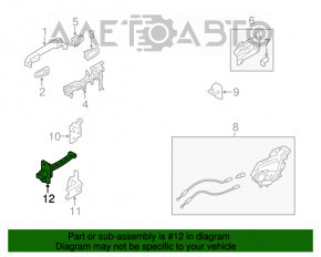 Limitatorul ușii din spate stânga pentru Subaru XV Crosstrek 13-17