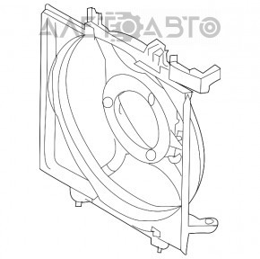 Difuzorul capacului radiatorului gol stânga Subaru Forester 14-18 SJ 2.5, 2.0 asamblat nou neoriginal.