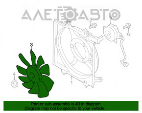 Paletele ventilatorului de răcire stânga pentru Subaru Forester 19- SK, nou, original OEM.