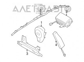 Подушка безопасности airbag боковая шторка левая Subaru Forester 14-18 SJ