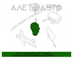 Airbagul de siguranță în volan pentru șoferul Subaru Forester 14-18 SJ.