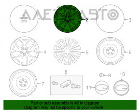 Roată de 17 inch pentru Subaru Forester 14-18 SJ, tip 2, cu bordură