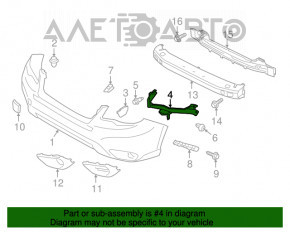 Крепление бампер-фара правое Subaru Forester 14-16 SJ дорест новый OEM оригинал слом креп, есть элемент