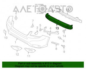 Absorbantul de bara fata pentru Subaru Forester 14-16 SJ, pre-restilizare, din metal.