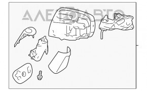 Oglindă laterală stângă Subaru Forester 14-18 SJ, cu 7 pini, structură