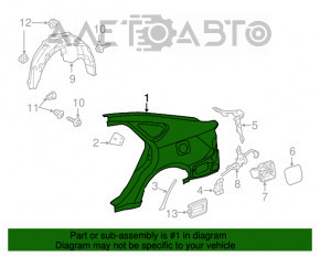 Aripa spate stânga Toyota Avalon 13-18