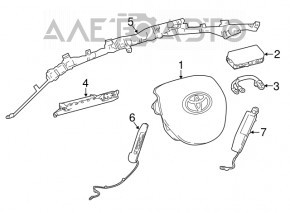 Airbag-ul de pasager din bordul Toyota Camry v70 18-