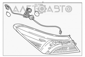 Lampa exterioară aripă stângă Toyota Camry v70 18 - fără capac