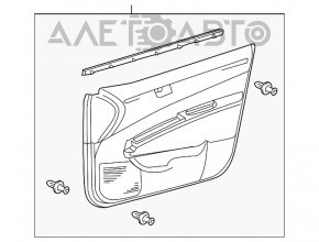 Capacul ușii, cartela frontală stânga Toyota Prius 2004-2009 bej.