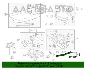 Capac portbagaj Toyota Prius 50 16- negru, zgarieturi