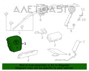 Airbag-ul de siguranță în volanul șoferului Toyota Prius 50 16- negru