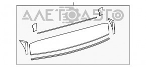 Стекло заднее двери багажника Toyota Prius 50 16- малое