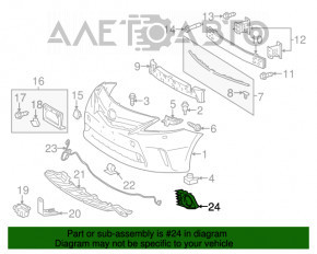 Grila bara dreapta Toyota Prius V 12-14 pre-restilizare sub PTF