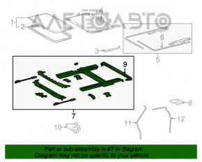 Люк в сборе Toyota Sequoia 08-16 серая шторка