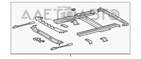 Geam asamblat Toyota Sequoia 08-16, culoare bej, cu perdea.