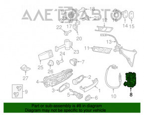 Замок двери передней левой VW Beetle 12-19 новый OEM оригинал