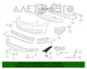 Кронштейн переднего бампера левый VW Beetle 12-16 OEM