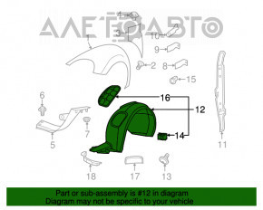 Bara de protecție față dreapta VW Beetle 12-19 nouă, originală OEM