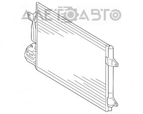 Radiatorul condensatorului de aer condiționat pentru VW Jetta 11-18 SUA 1.4T, 1.4T hibrid, 1.8T nou aftermarket AVA