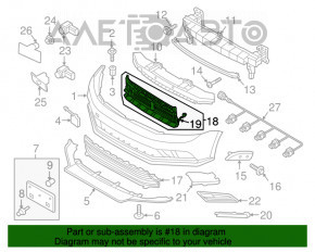 Jaluzele deflectorului radiatorului VW Jetta 15-18 SUA cu motor electric