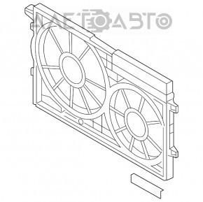 Difuzorul capacului radiatorului asamblat VW Jetta 11-18 USA 1.4T