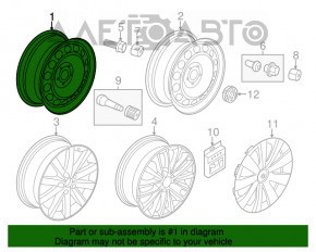 Диск колесный железный R15 VW Jetta 11-18 USA