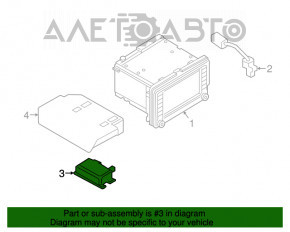 Unitatea de control a navigației VW Passat b8 16-19 SUA