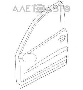 Ușă asamblată față stânga VW Tiguan 09-17 negru LC9X/2T, manere