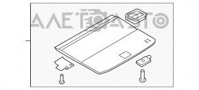 Capacul portbagajului VW Tiguan 09-17 negru