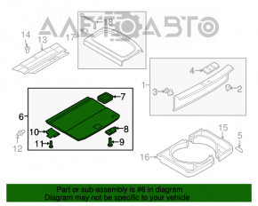 Capac portbagaj VW Tiguan 09-17 negru, zgâriat, cu lovituri