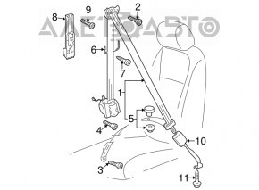 Centura de siguranță pentru pasageri VW Tiguan 11-12, negru, originală