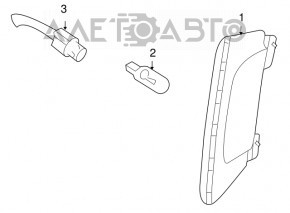 Dimensiunea bara de protecție față dreapta VW Tiguan 09-17