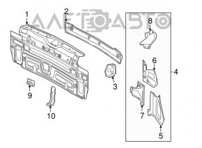 Panoul din spate VW Tiguan 09-17, 2 piese