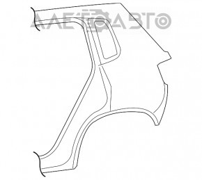 Aripa spate dreapta VW Tiguan 09-17, neagra.