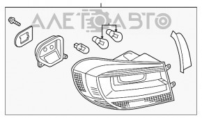 Lampa exterioară aripă stângă VW Tiguan 12-17 restyling