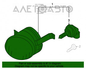 Far de ceata PTF stanga VW Tiguan 12-17 rest nou original OEM