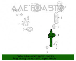 Amortizorul din față dreapta pentru VW Tiguan 09-17, nou, original OEM.