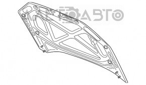 Capota goală VW Passat b8 16-19 SUA argintie 8E/A7W, cleme