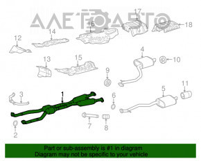 Catalizatoarele de pe partea de mijloc a sistemului de evacuare al modelului Lexus IS250 14-20 au fost eliminate.