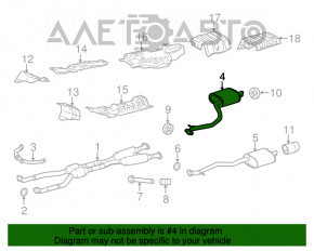 Silencer spate cu teava dreapta pentru Lexus IS250 14-20 cu lovituri.