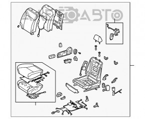 Scaunul pasagerului pentru Lexus IS 14-20 fsport fără airbag.