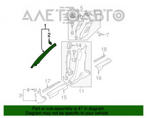 Capacul superioare al amortizorului frontal stânga Hyundai Santa FE Sport 13-18 bej, zgârietură, zgârieturi fine