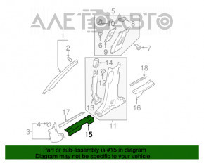 Capac prag fata stanga Hyundai Santa FE Sport 13-18 maro inchis.